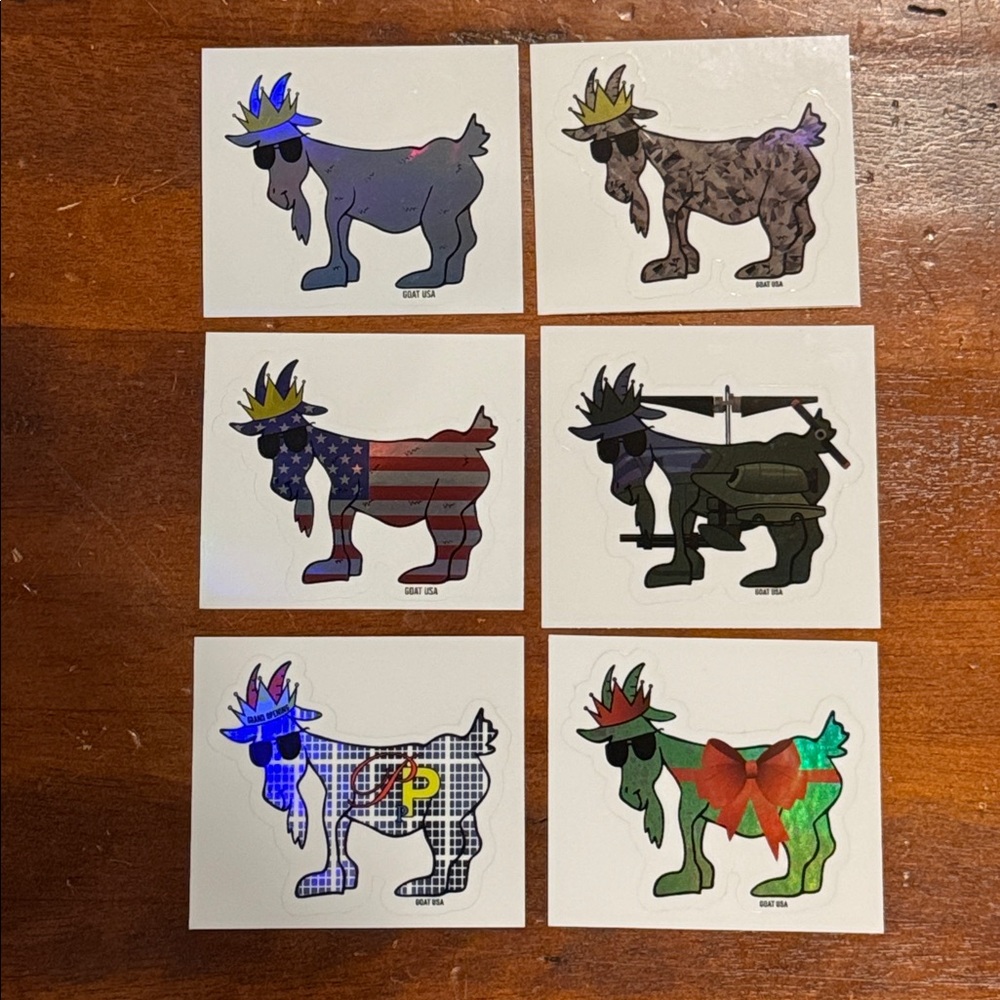GOAT USA Shiny Sticker Set (6)